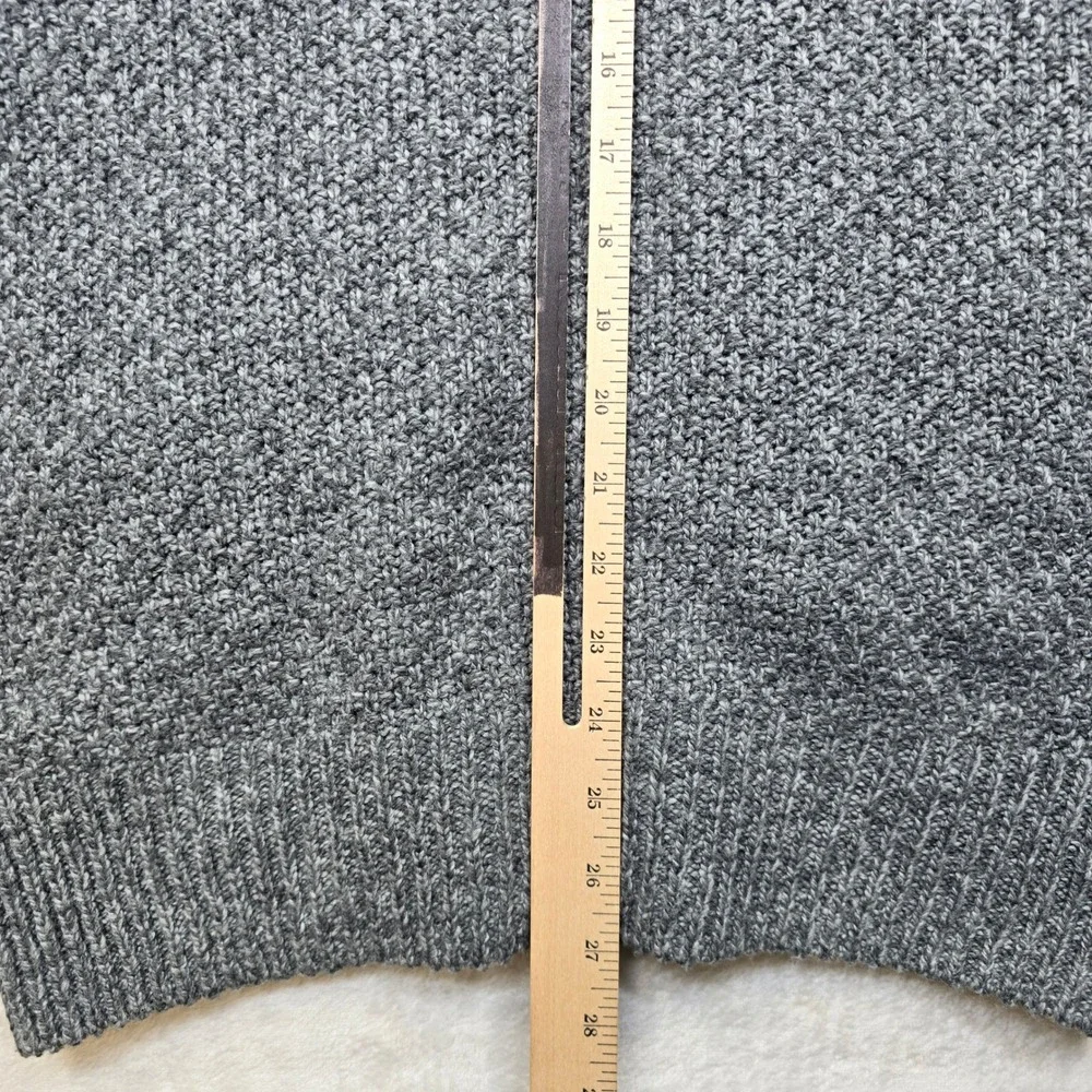 Canadiana Shawl Collar Cardigan‎ Sweater Mens Small Gray Cable Knit Chunky!